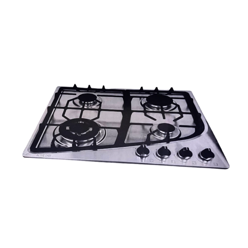 Active-chef-Plaque-de-cuisson-a-gaz-encastrable-inox-premium-4-feux-60cm- Plaque de cuisson à gaz encastrable inox premium 4 feux